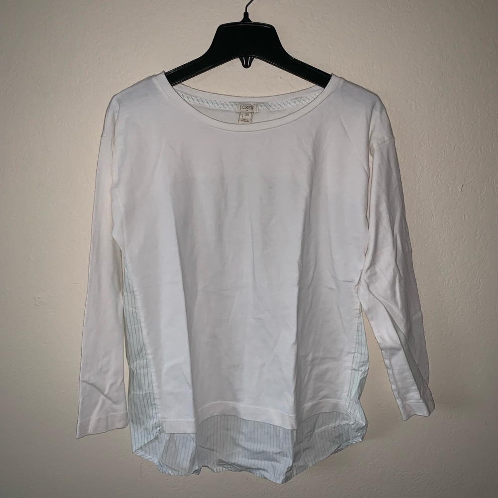 J. Crew Cotton Mixed Media Long Sleeve T-Shirt - Picture 7 of 7
